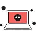 Virus Infected Computer SVG Icon
